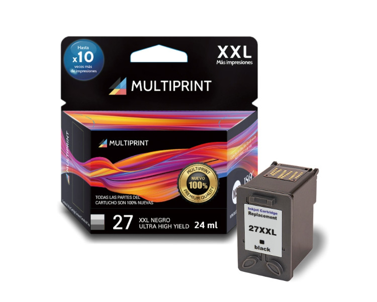CARTUCHO MULTIPRINT® HC-E0I (27XXL) NEGRO [24ML]