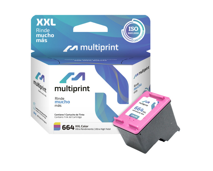CARTUCHO MULTIPRINT® HC-M664C (664XXL) (NEW CHIP) COLOR [22ML]