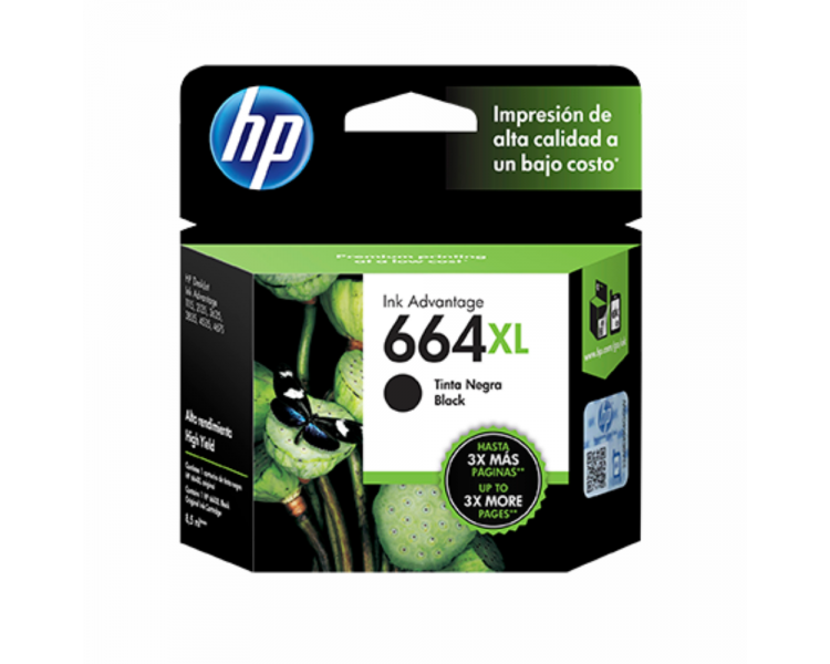 CARTUCHO ORG. HP F6V31AL (664XL) NEGRO [8,5ML]